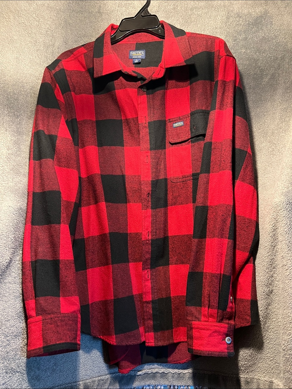 SMITH Red & Black Buffalo Plaid Casual Button-Down Shirt
